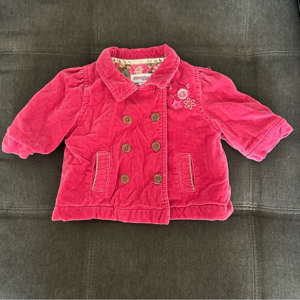 Pink Velvet Pea Coat